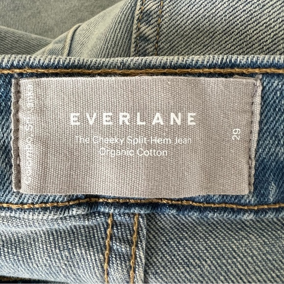 Everlane The Cheeky Split-Hem Jean Vintage Light Wash Size 29 Organic Cotton - Picture 14 of 15